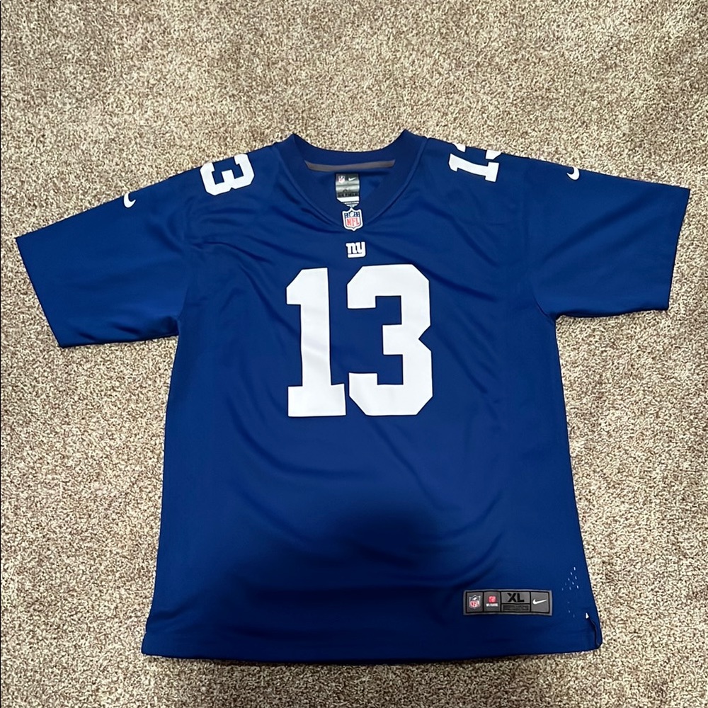 NFL Blue Jersey with Number 13 and Short Sleeves